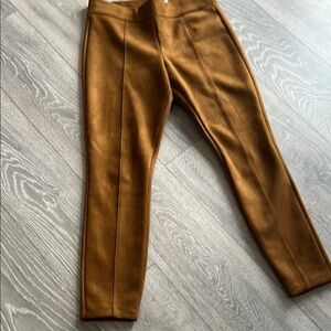 Brown Suede Leggings